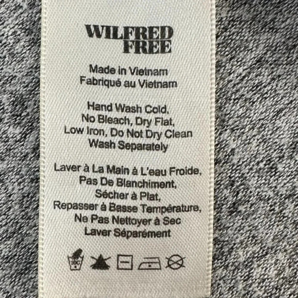 Wilfred Free Zlata Sweater Open-Front Cardigan with Pockets Grey Women's XXS - Picture 12 of 13